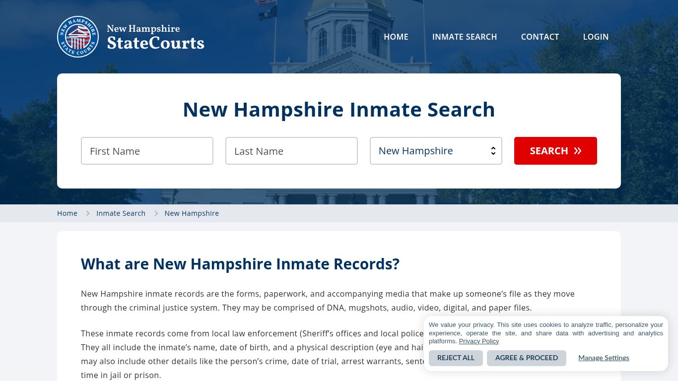 New Hampshire Inmate Search, Prison and Jail Information - StateCourts